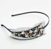 Cheap Lace and crystal headband   Fk00011black
