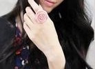 Fashion ringent rose with lace brim ring  